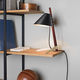 lampada da tavolo / in metallo / in legno di rosa / contemporanea