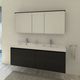 mobile lavabo doppio / sospeso / in rovere / contemporaneo