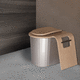 WC a secco / da appoggio / in acciaio inox / moderno