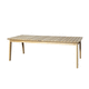 tavolo contemporaneo / in teak / con supporto in teak / rettangolare