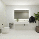 bagno contemporaneo / in acciaio inossidabile / in Solid Surface / prefabbricato