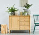 credenza contemporanea / in rovere / con ripiano
