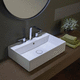 lavabo da appoggio / in ceramica / lucido / finitura opaca