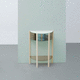 consolle contemporanea / in acero / semicircolare / da parete