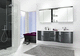 mobile lavabo doppio / sospeso / in legno / contemporaneo