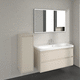 mobile contenitore da parete / contemporaneo / per stanza da bagno / grigio