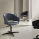 sedia contemporanea / da interno / in tessuto / in alluminio