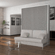 divano letto / contemporaneo / in metallo / grigio