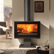 stufa a legna / 5 kW...10 kW / con piedi / moderna