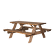 tavolo da picnic moderno / in legno / con supporto in legno / rettangolare