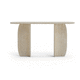 consolle contemporanea / in marmo / in travertino / con supporto in marmo
