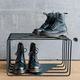 scaffale per scarpe contemporaneo / autoportante / in acciaio con rivestimento a polvere / contract