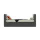 letto con letto estraibile / singolo / contemporaneo / imbottito