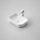 lavabo da appoggio / in ceramica / 1 foro / senza troppopieno