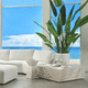 tavolo d'appoggio design minimalista / in marmo / con supporto in marmo / quadrato