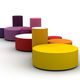 pouf design pop / in tessuto / tondo / modulare