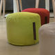 pouf contemporaneo / in tessuto / in polistirene / tondo