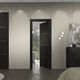 porta da interno / in rovere / in wengé / in alluminio