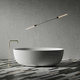vasca da bagno ovale / da appoggio / in Solid Surface / ghisa minerale