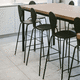 sedia alta design / da interno / in legno tinto / in faggio