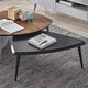 tavolino basso moderno / in legno laccato / triangolare / contract