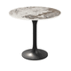 tavolo d'appoggio contemporaneo / in ceramica / con supporto in acciaio laccato / rotondo
