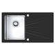 lavello a 1 vasca / con gocciolatoio / in acciaio inox / da incasso