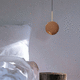 lampada a sospensione / in sughero / in carbonio / contemporanea