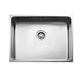 lavello a 1 vasca / senza gocciolatoio / in acciaio inox / sottotop