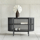 credenza moderna / in rovere / in legno massiccio / in legno laccato opaco