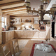 cucina classica / in legno / a L / con impugnature
