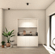 mini cucina moderna / compatta / in melaminico / monoblocco