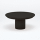 tavolo d'appoggio contemporaneo / in rovere / in legno massiccio / con supporto in legno