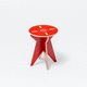sgabello contemporaneo / in legno compensato / con supporto in compensato / bianco