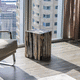 sgabello contemporaneo / in legno / in legno fossilizzato / con base centrale