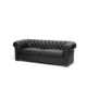 divano chesterfield / in pelle / nero