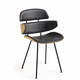 sedia contemporanea / da interno / in pelle / in rovere