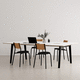 scrivania per open space / da terra / da 4 persone / contemporanea