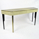 consolle contemporanea / in legno / in ottone spazzolato / in galuchat