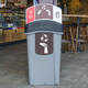 portarifiuti pubblico / in plastica riciclata / per raccolta differenziata / contemporaneo