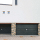 porta basculante per garage / in rovere / in larice / in okoumé