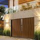porta basculante per garage / in rovere / in larice / in okoumé