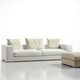 divano contemporaneo / in tessuto / in pelle / con rivestimento rimovibile