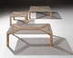 tavolino basso contemporaneo / in legno / in metallo / rettangolare