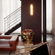 applique moderna / da interno / in ottone lucidato / in vetro