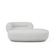 dormeuse contemporanea / in velluto / bianca / colore personalizzabile