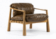 poltrona contemporanea / in pelle / in tessuto / in legno