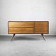 credenza contemporanea / in legno / in acciaio