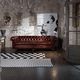 divano chesterfield / in pelle / marrone / 2 posti