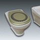 WC monoblocco / da terra / in ceramica / per uso residenziale